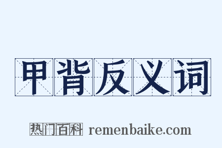 甲背反义词是什么意思的图片